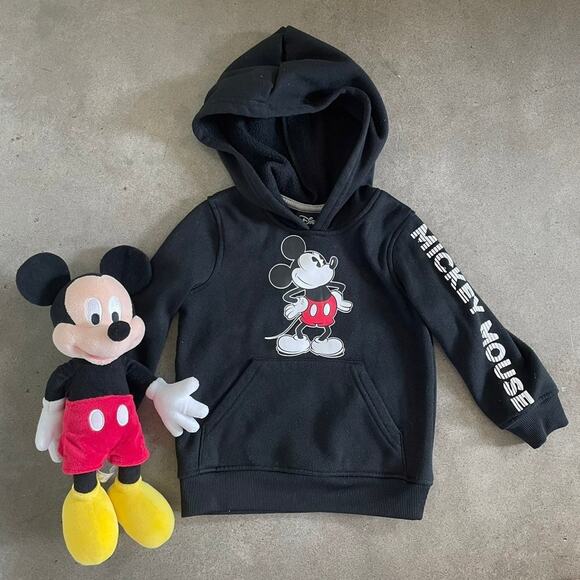 Disney mickey mouse black hoodie boys 2T plush toy - Picture 1 of 5